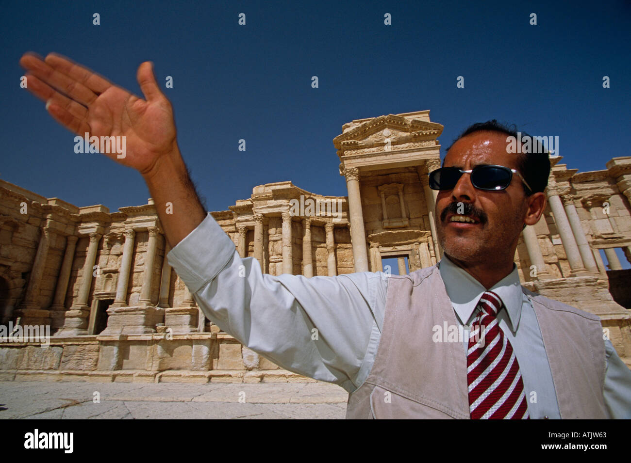 Un guide touristique Banque D'Images