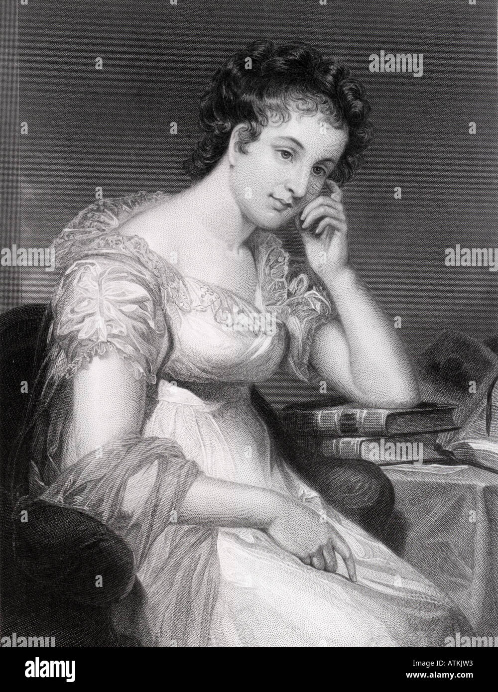 MARIA EDGEWORTH Anglo Irish auteur du premier roman historique Château Rackrent publié en 1800 Banque D'Images