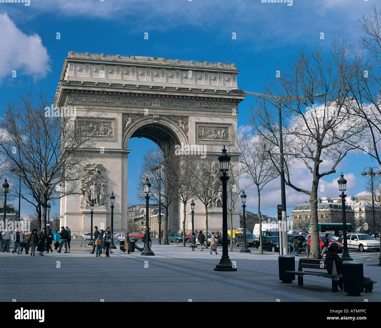 Arc de Triomphe Paris France Banque D'Images