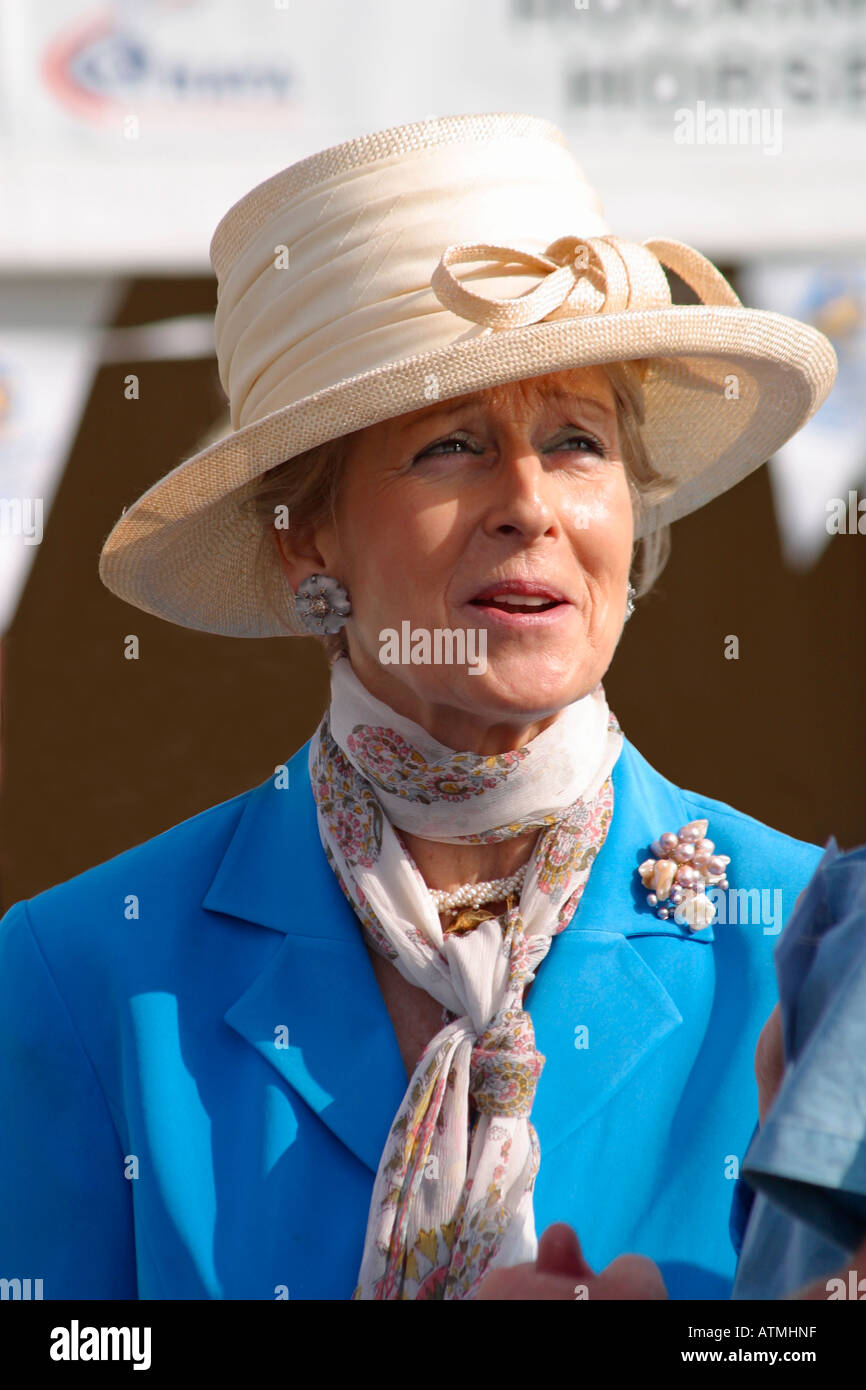 Son Altesse Royale la princesse Alexandra assistant à Shoreham Airshow, Sussex, Angleterre Banque D'Images