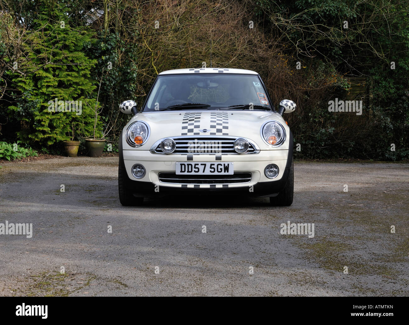 Mini Cooper dans le poivre blanc Modèle 2008 2007 Banque D'Images