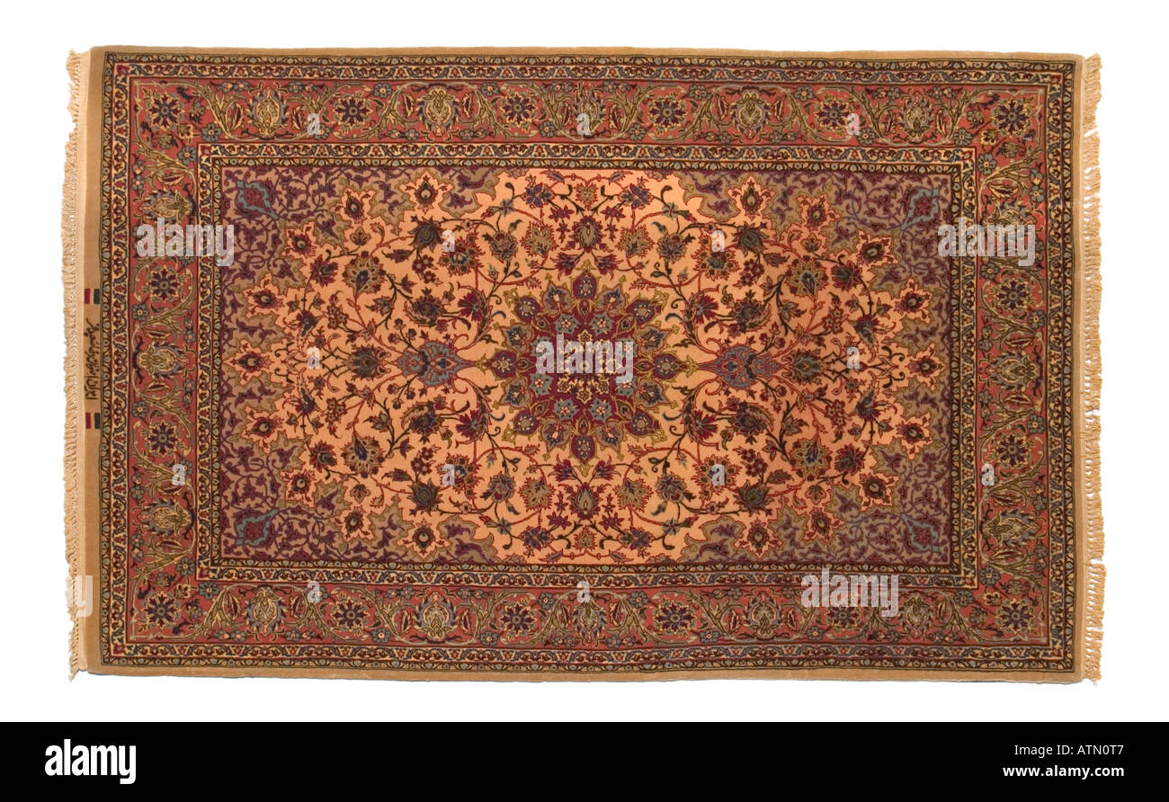 Fait à la main tapis en soie magic persan montrant des tissage et nouage détail très cher rares luxueux Banque D'Images