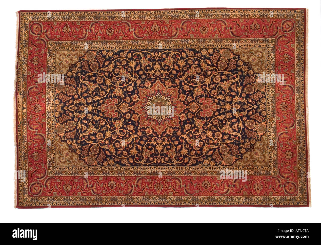 Fait à la main tapis en soie magic persan montrant des tissage et nouage détail très cher rares luxueux Banque D'Images