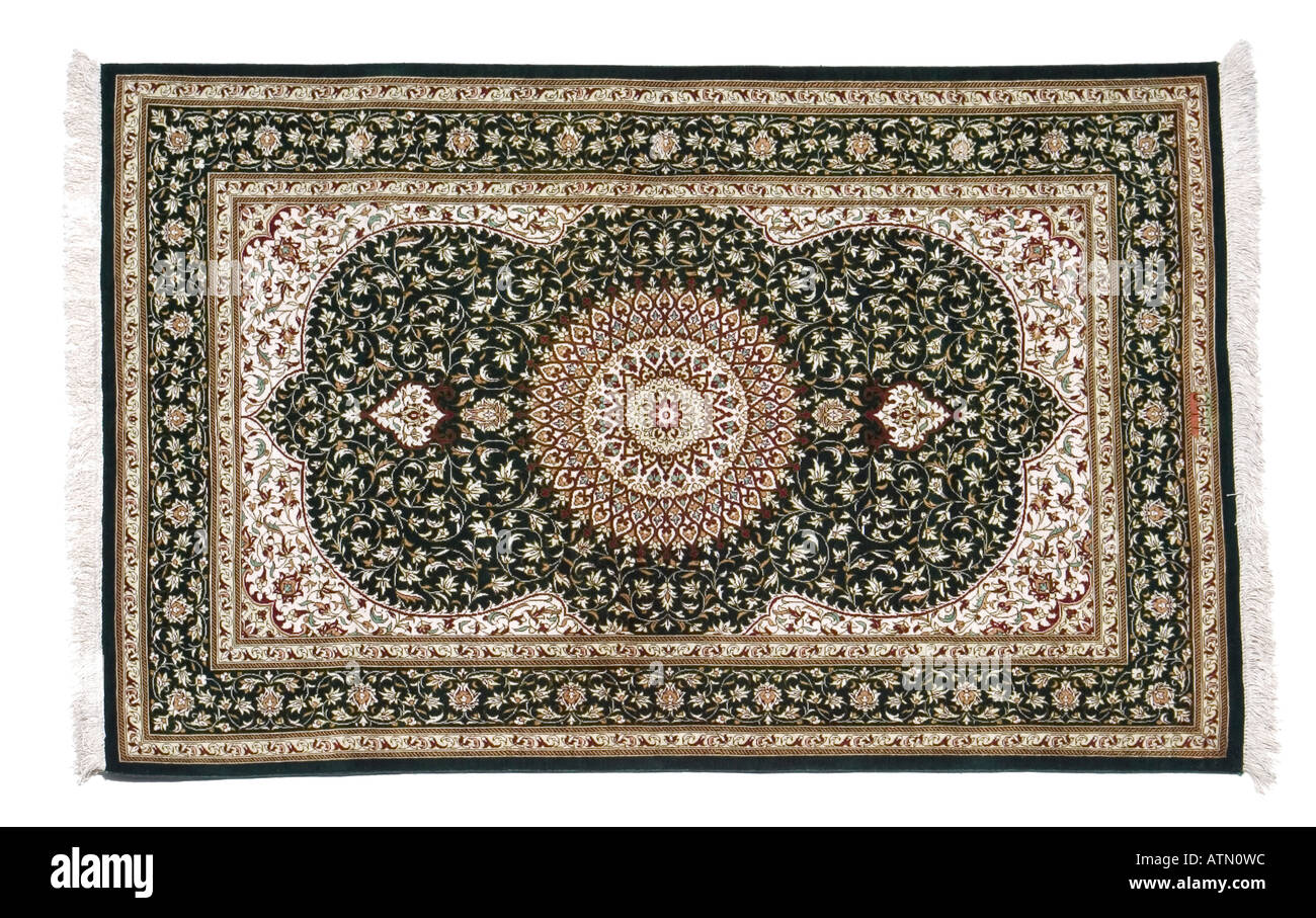 Fait à la main tapis en soie magic persan montrant des tissage et nouage détail très cher rares luxueux Banque D'Images