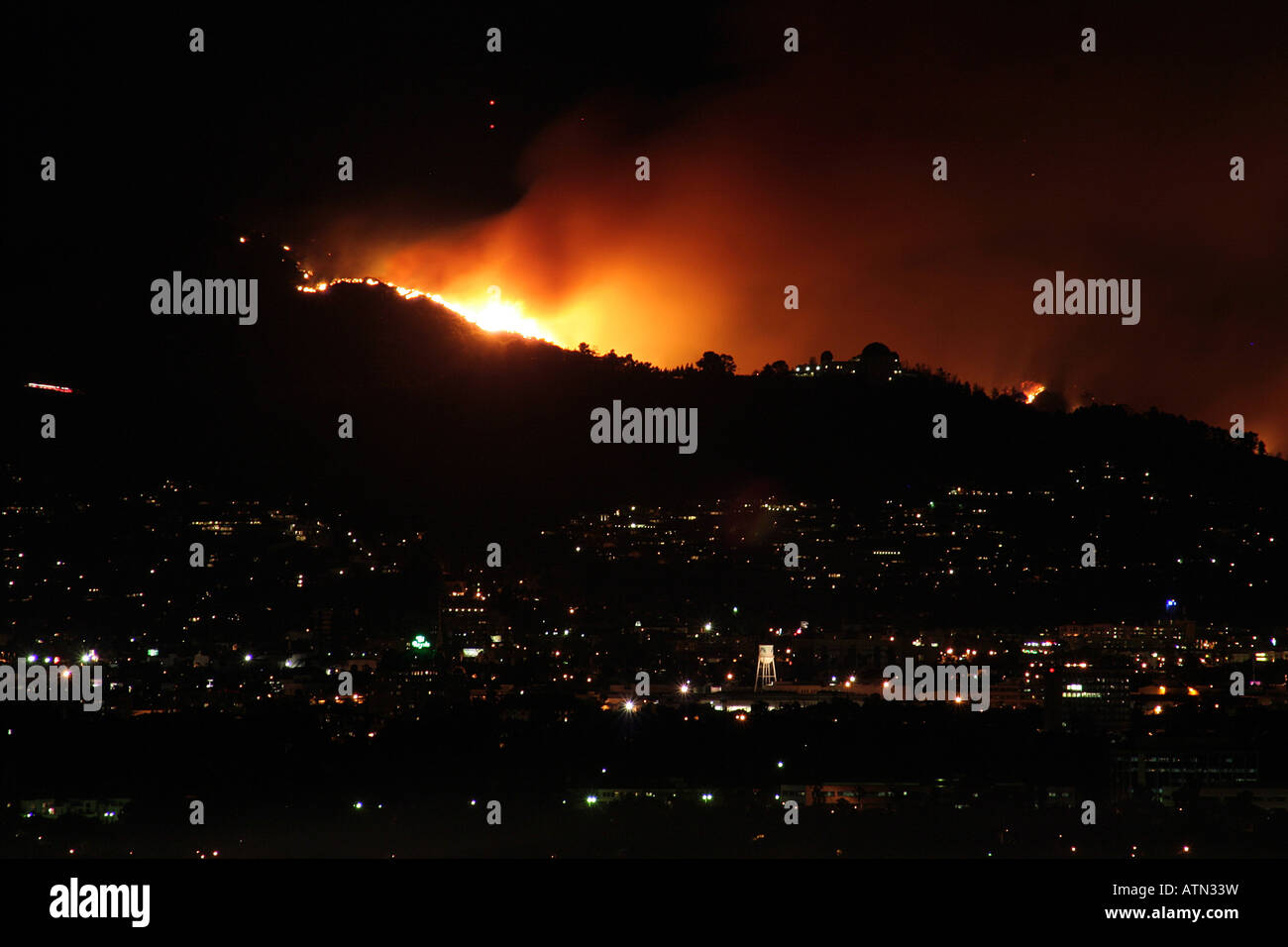 Los Angeles fire de mai 2007 Banque D'Images