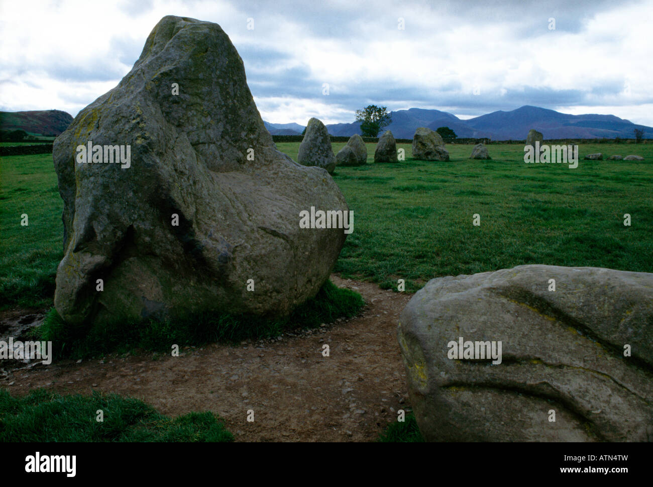 Cumbria England ancienne de Castlerigg Stone Circle Banque D'Images