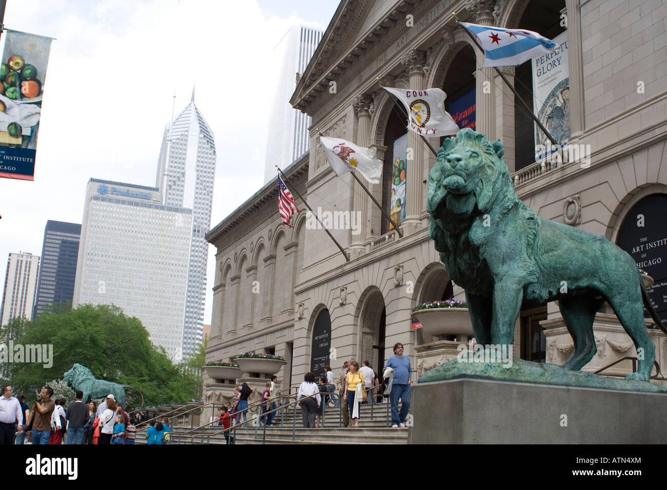 L'Art Institute de Chicago Illinois Michigan Avenue Banque D'Images