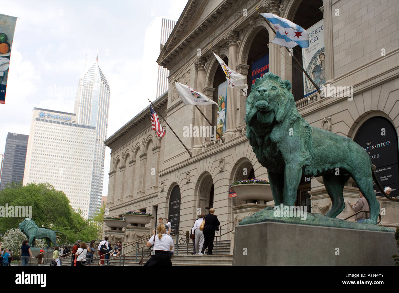 L'Art Institute de Chicago Illinois Michigan Avenue Banque D'Images