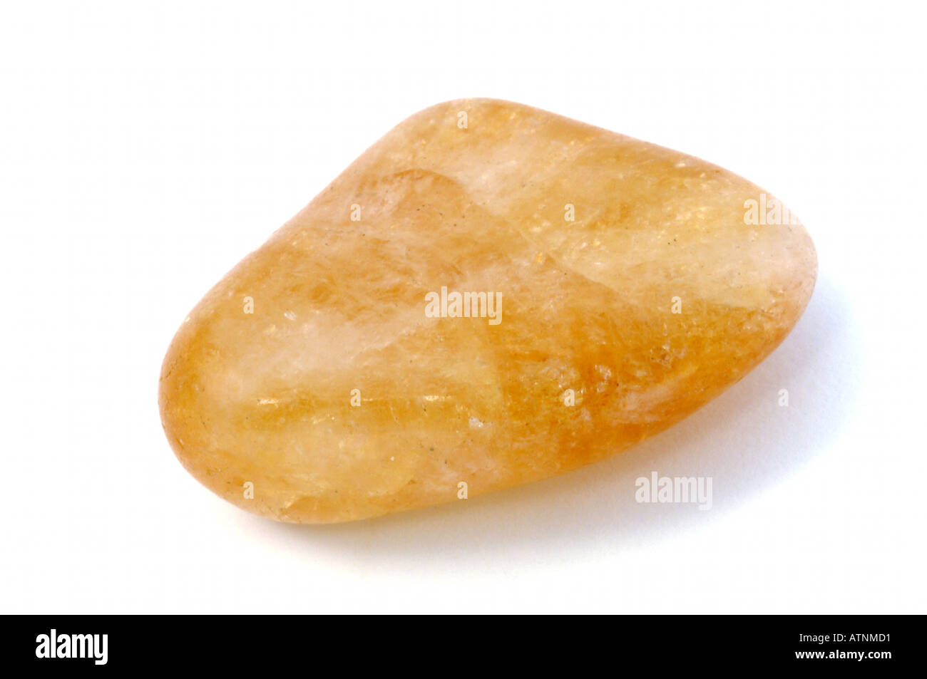 Citrine sur fond blanc Banque D'Images