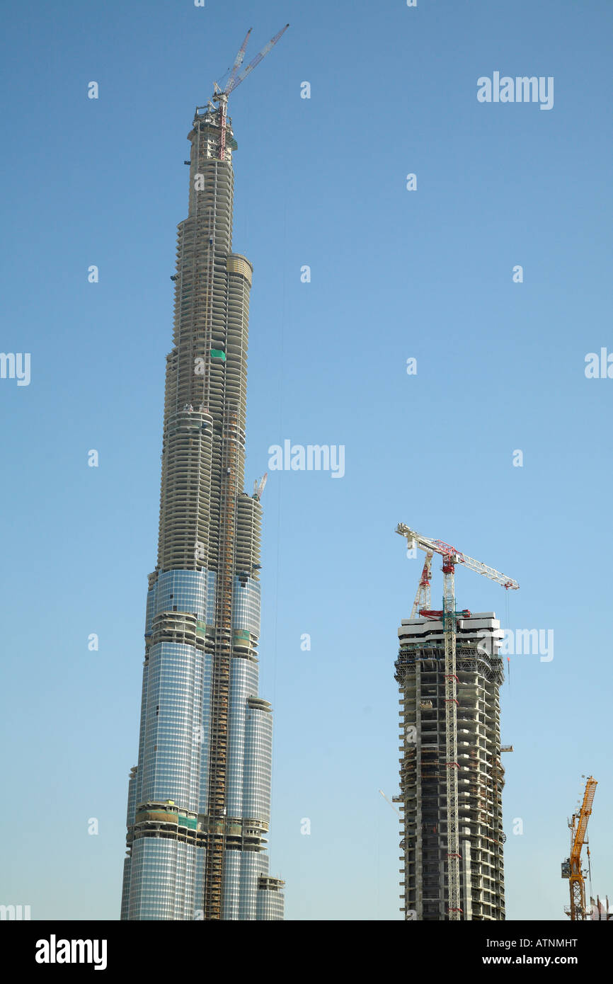 Burj Dubai - le plus haut bâtiment du monde - en construction Banque D'Images