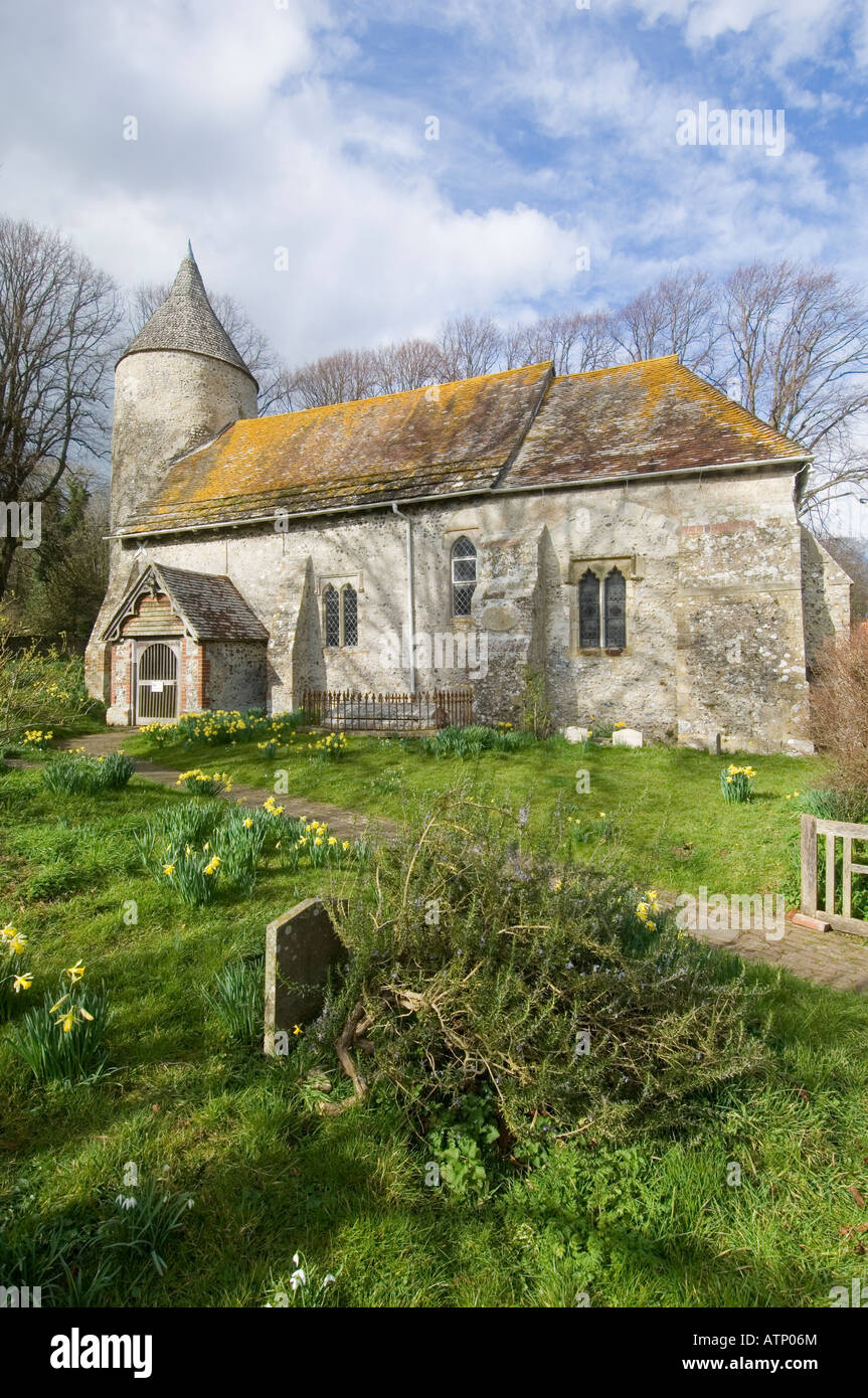 L'église Saint Pierre, Southease, Sussex, Angleterre. Banque D'Images