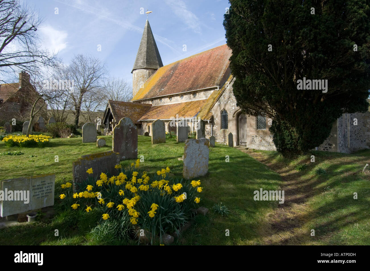 L'église Saint John's, Piddinghoe Banque D'Images