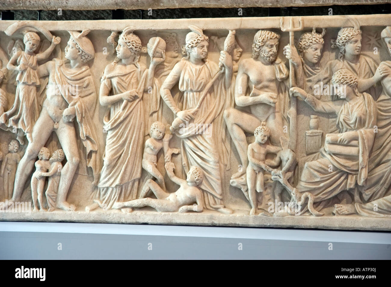 Arles France, 'Musee de Arles Antique Musée Archéologique d' 'en détail' 4e siècle l'allégement des sarcophages sculptés Banque D'Images