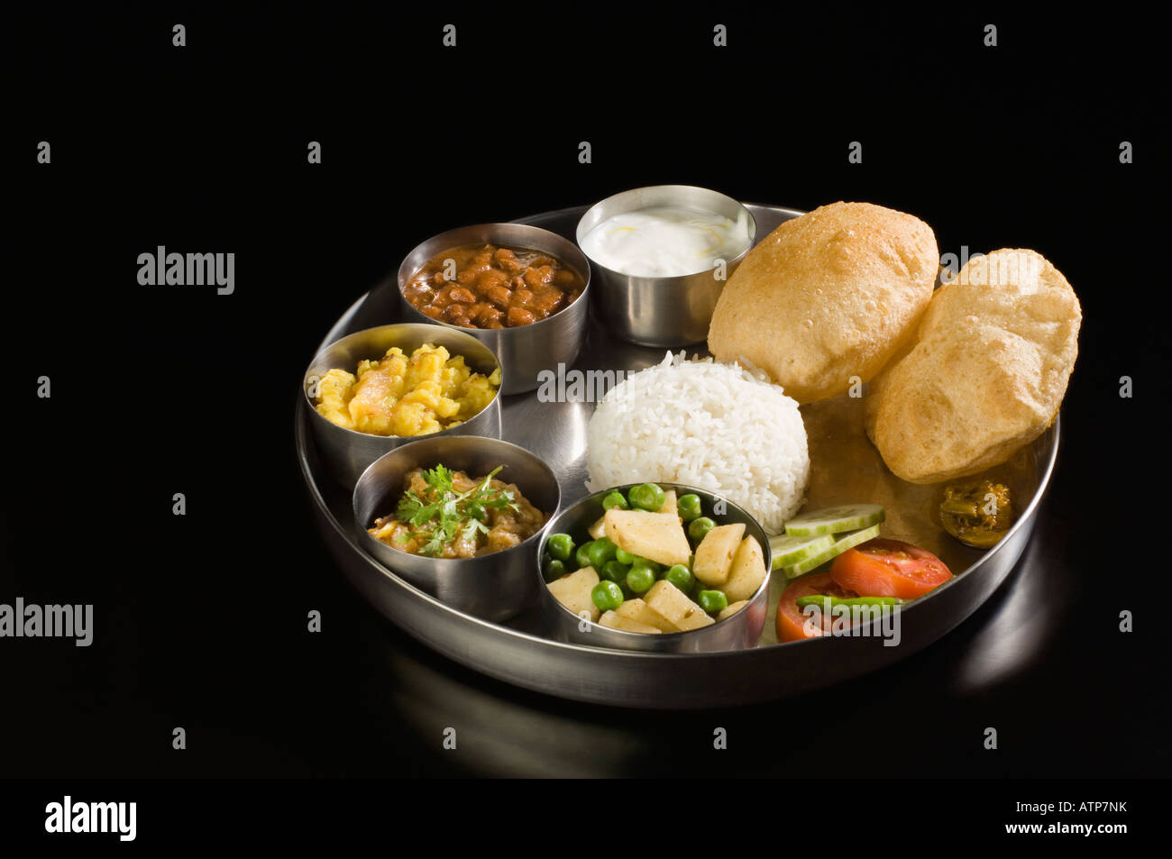 Close-up of assorted Indian food Banque D'Images