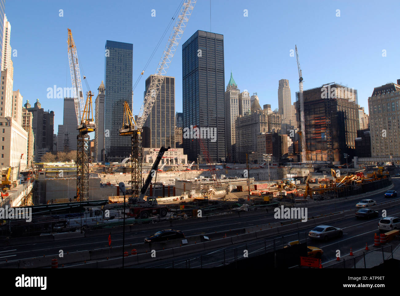 La construction de la tour de la liberté à Ground Zero Banque D'Images