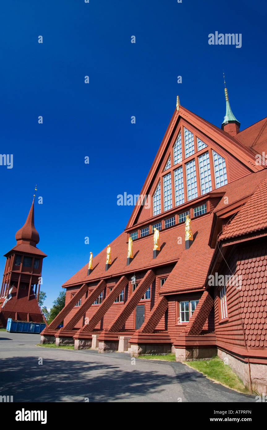 Église en bois / Kiruna Banque D'Images