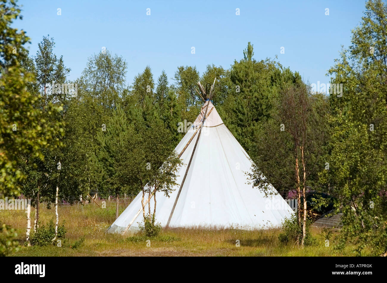 Tente Sami / Jukkasjarvi Banque D'Images