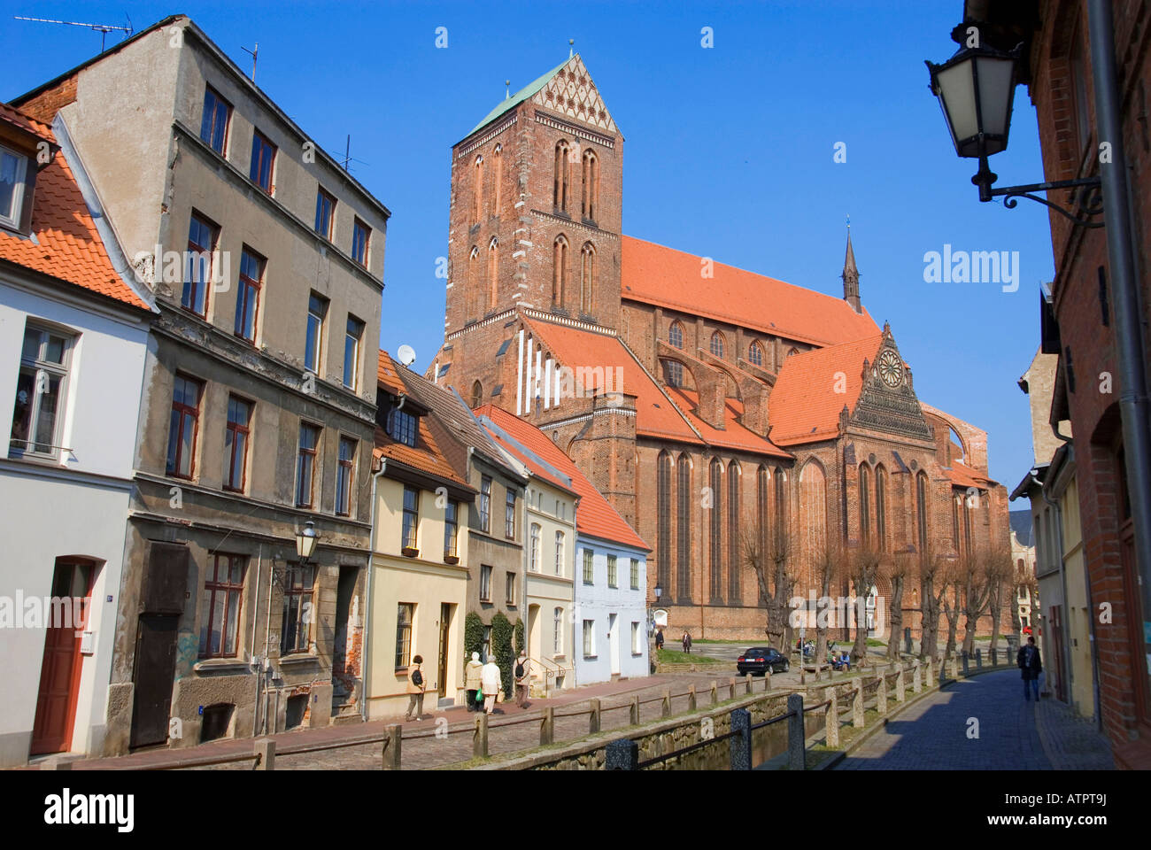 L'église St Nikolai / Wismar Banque D'Images