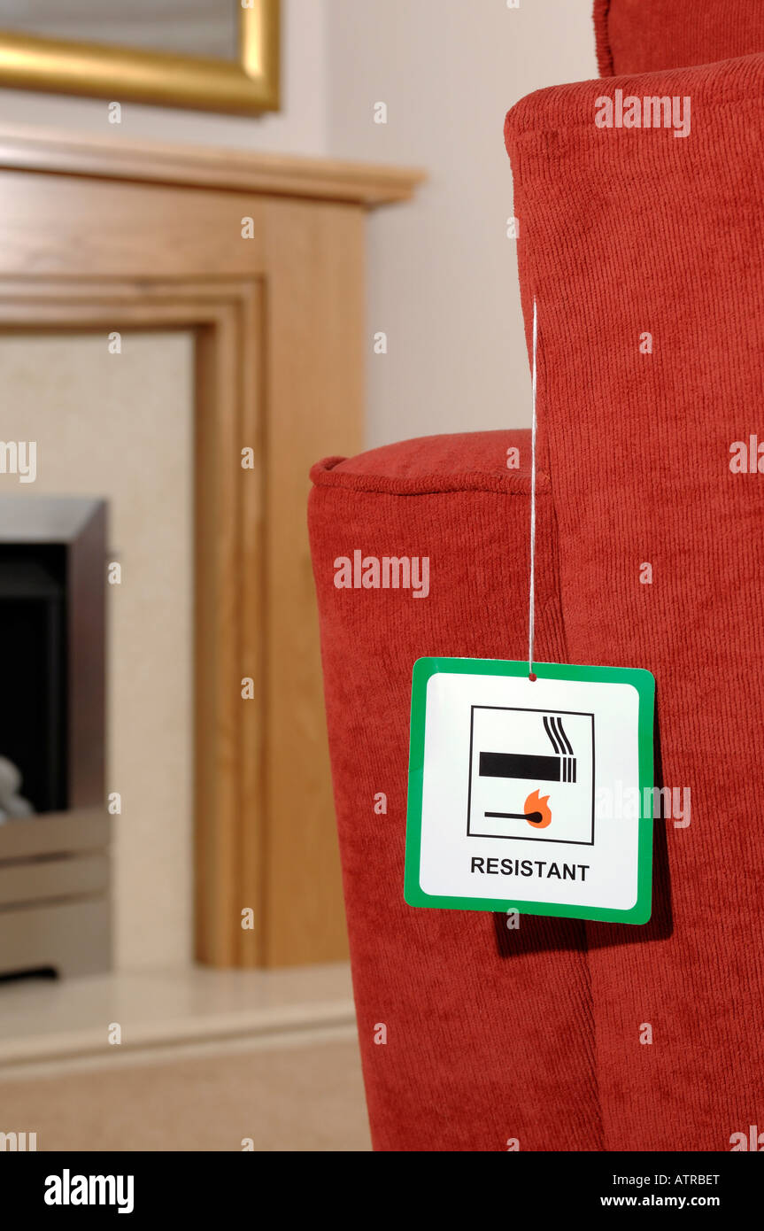 La preuve de la flamme logo meubles Banque D'Images