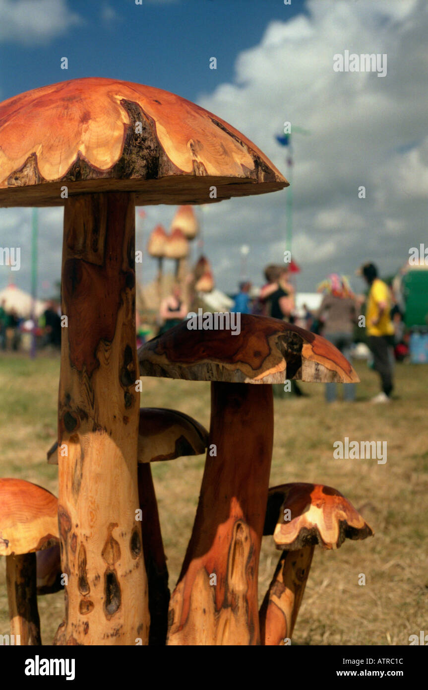 Glastonbury Festival 2004 de l'oeuvre de champignons Banque D'Images