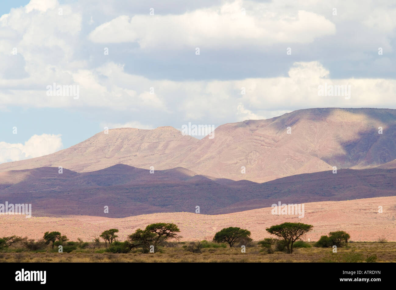 Montagnes dans le désert du Namib en Namibie Banque D'Images