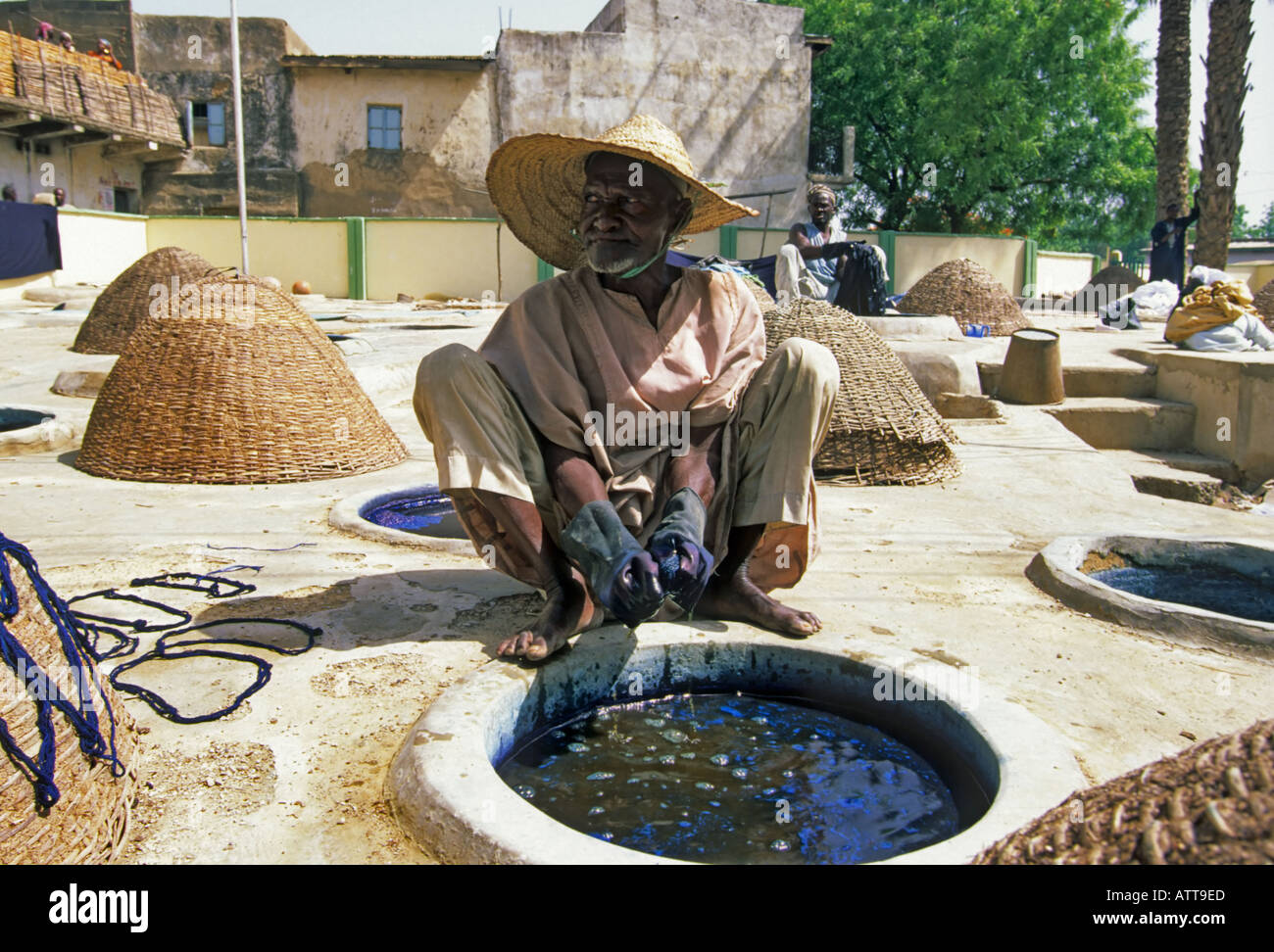 Dye fosses, Kano, Nigéria Banque D'Images