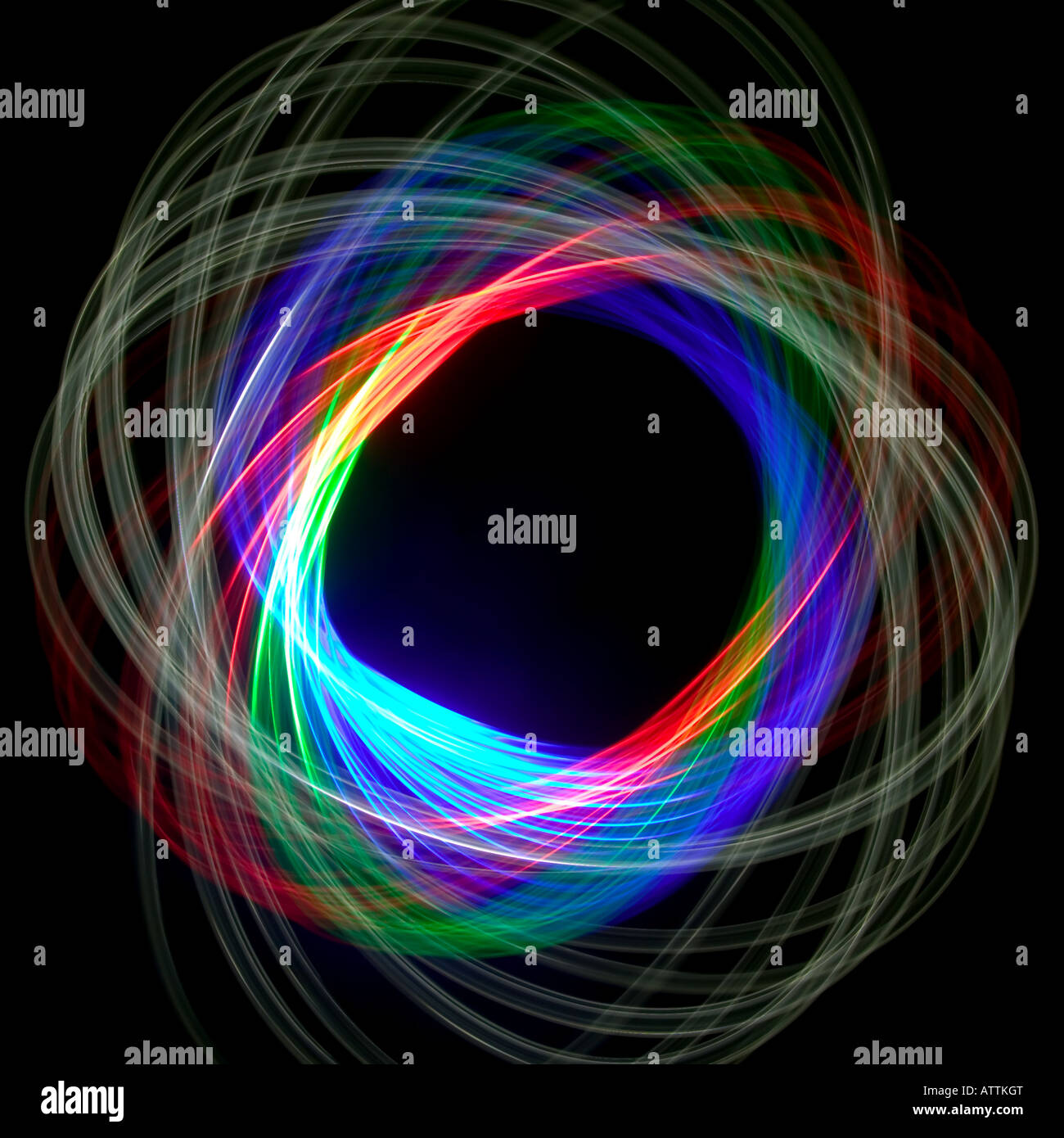 Physiogram avec trois filtres de couleur en spirale Banque D'Images