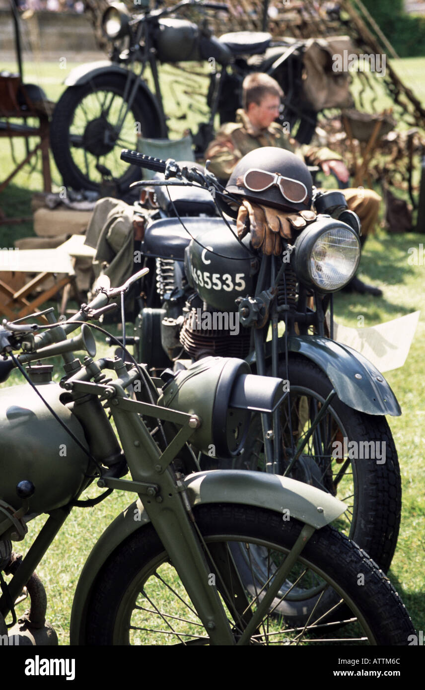 Les motos de l'armée britannique. WW2 Photo Stock - Alamy