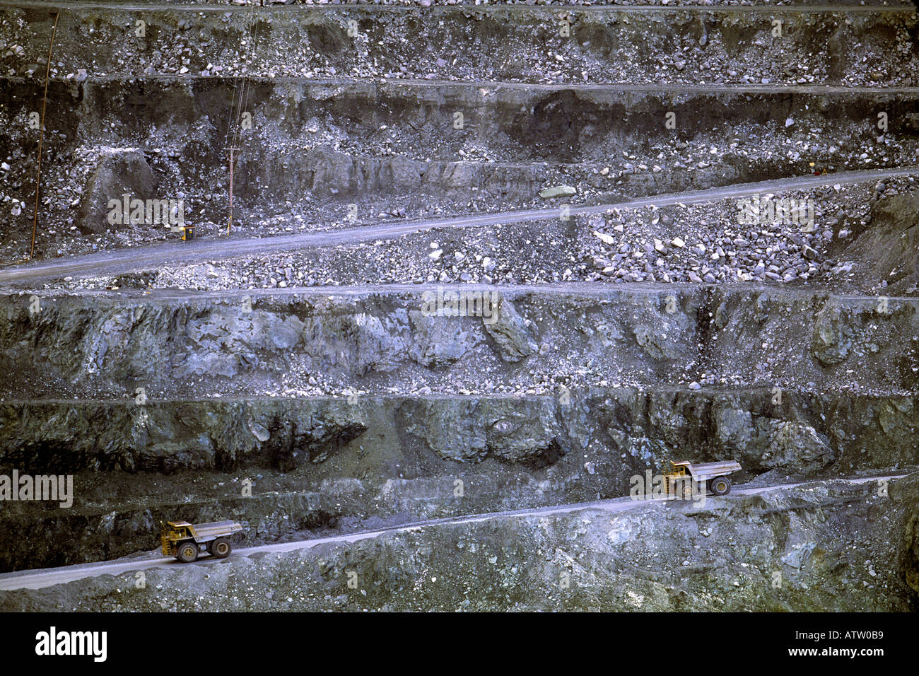 Mine d'amiante à ciel ouvert, à Thetford Mines, Québec, Canada Banque D'Images