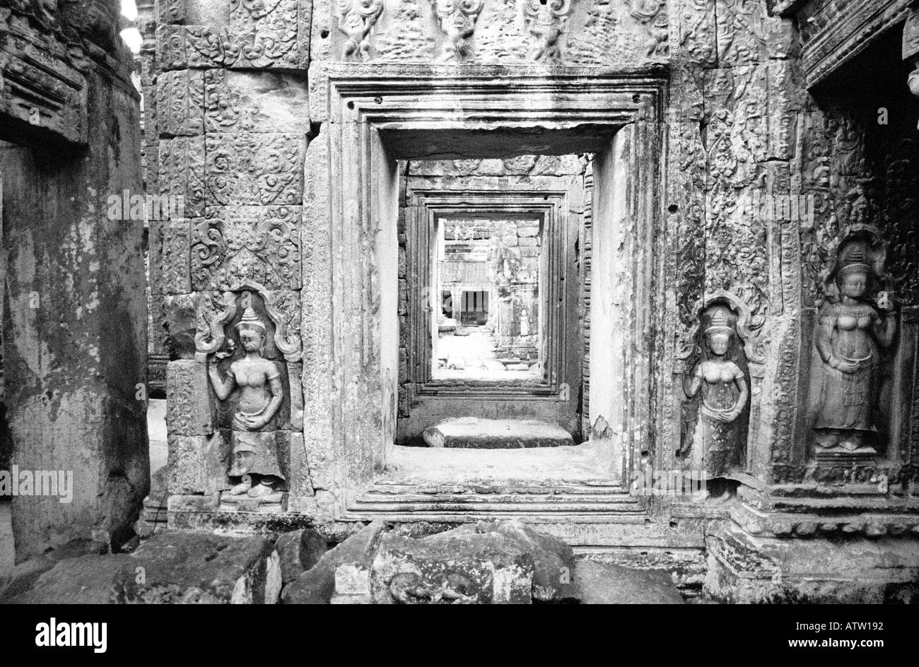 Des temples à Nea Prahm Angkhor Wat Cambodge Asie du sud-est Banque D'Images