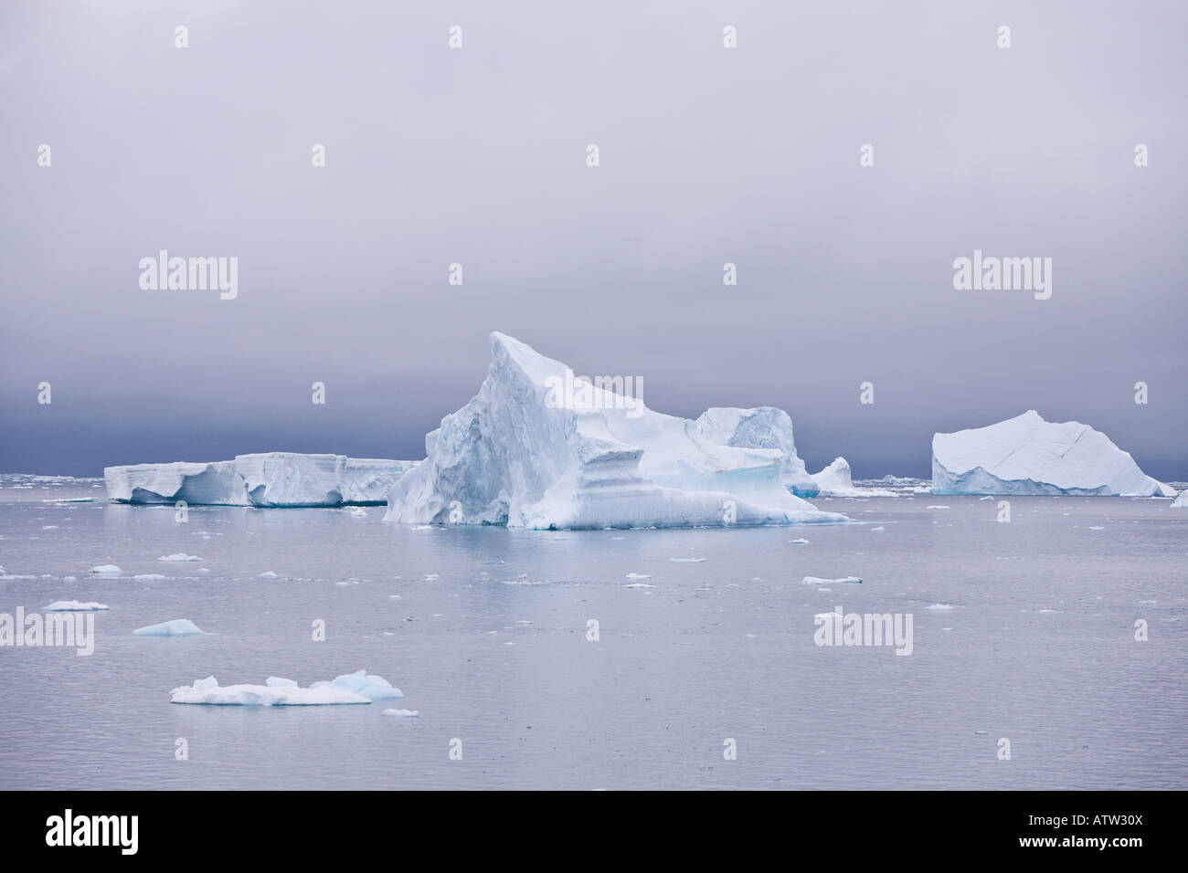 Icebergs dans la mer de Weddell Antarctique Antarctique sound Banque D'Images