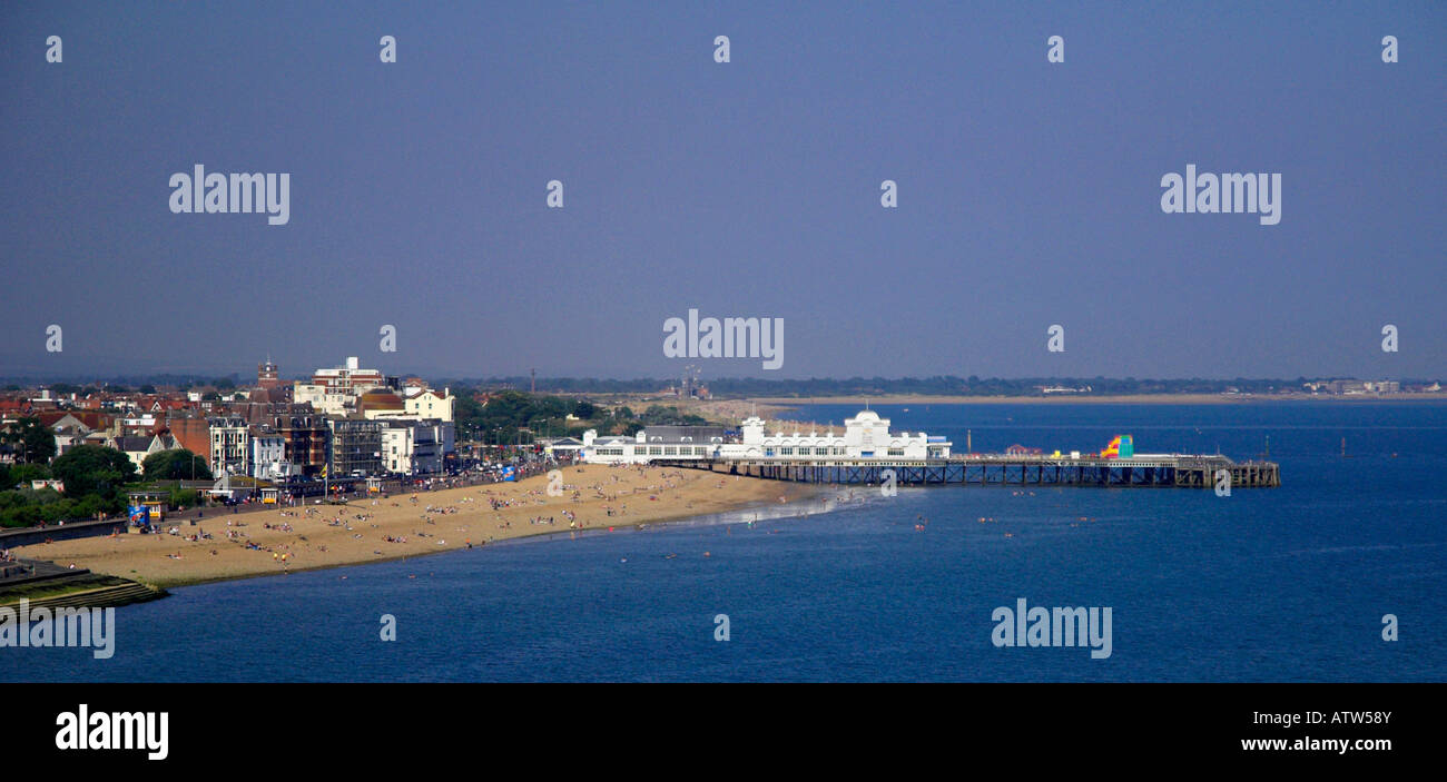 South Parade Pier la plage de Southsea Portsmouth Hampshire England UK Banque D'Images