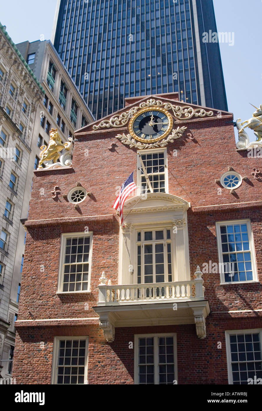 L'ancien statehouse sur state street à Boston Massachusetts usa Banque D'Images L'ancien statehouse sur state street à Boston Massachusetts usa Banque D'Images