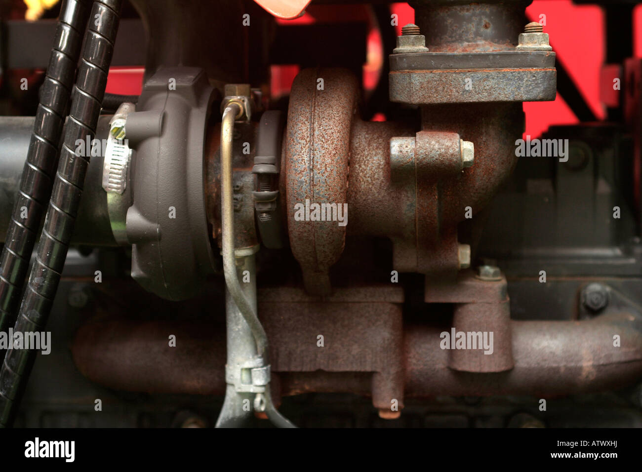 Nouveau moteur diesel à turbocompresseur Banque D'Images