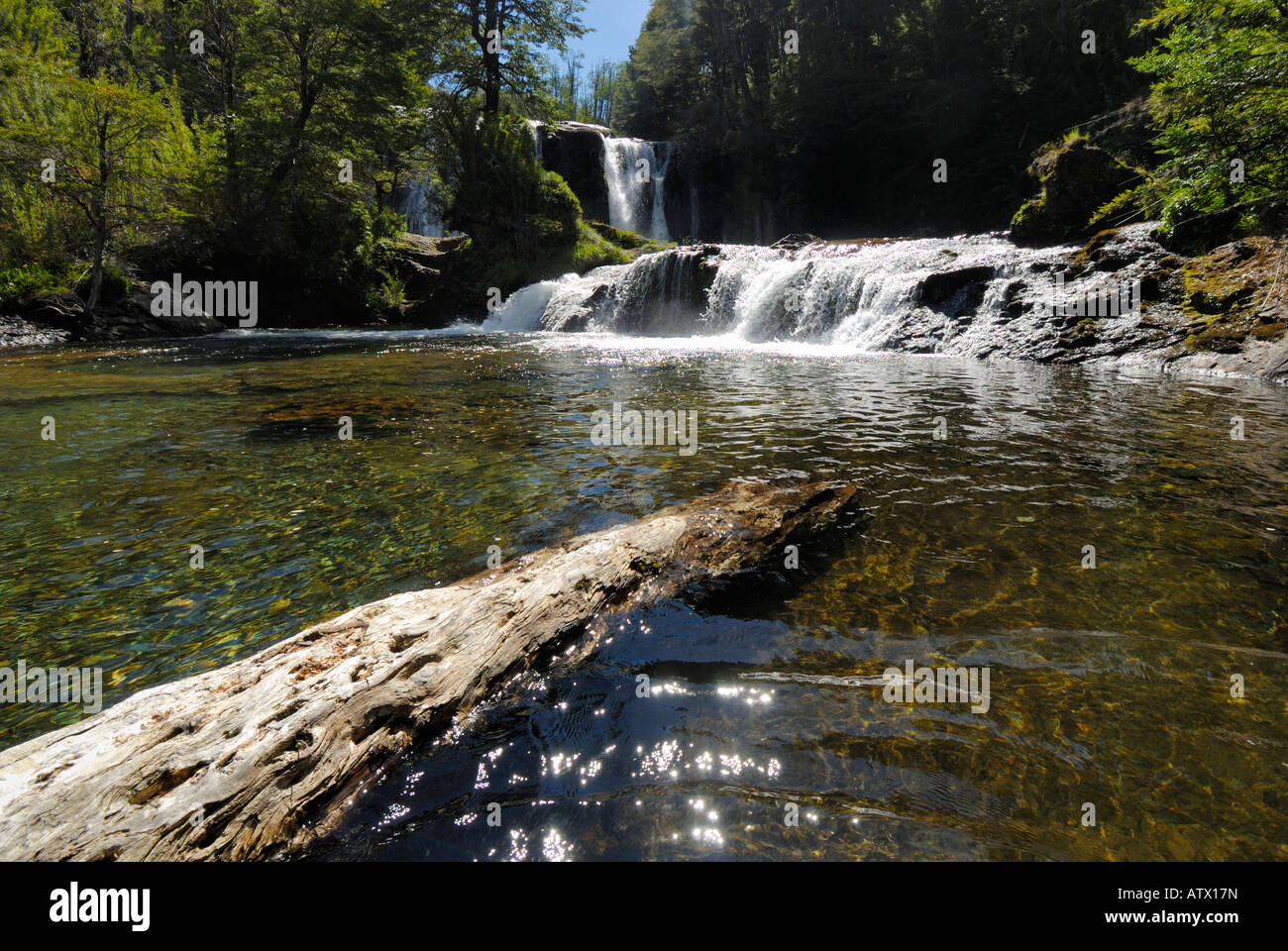 Ñivinco Falls, Parc National Nahuel Huapi, Neuquen, Argentine, Amérique du Sud Banque D'Images