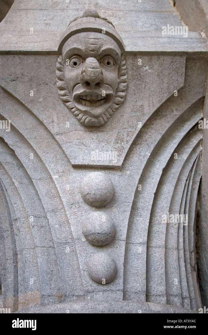 Visage de gargouille de Palácido Nacional da Pena Sintra Portugal Banque D'Images