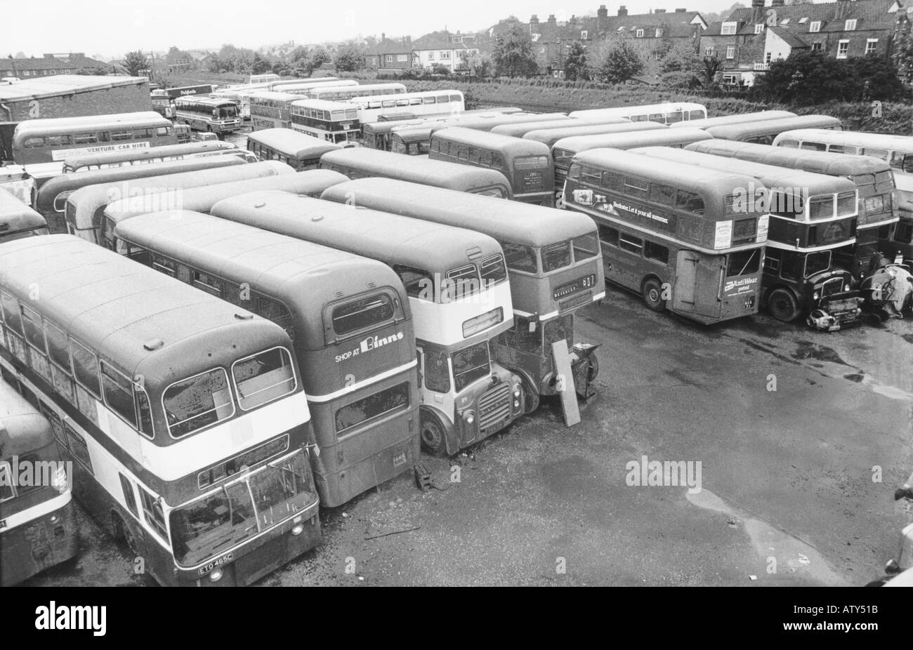 1980 vieux bus s Richmond Banque D'Images