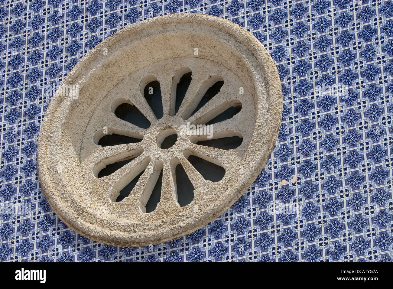 Détail architectural Nazaré Portugal Banque D'Images