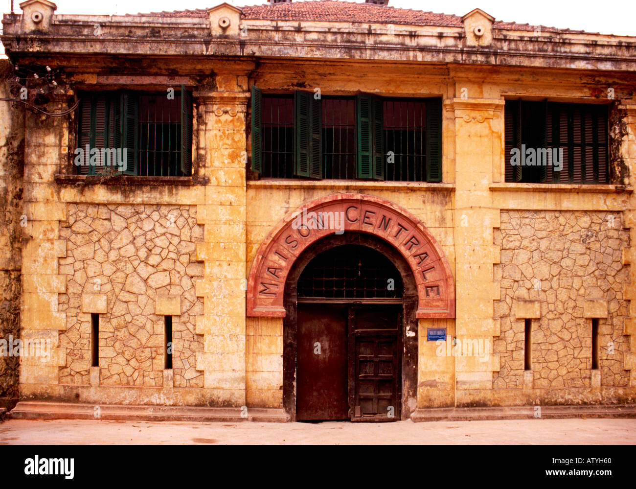 Maison Centre de la prison Hoa Lo Hanoi Vietnam. 1996. Banque D'Images