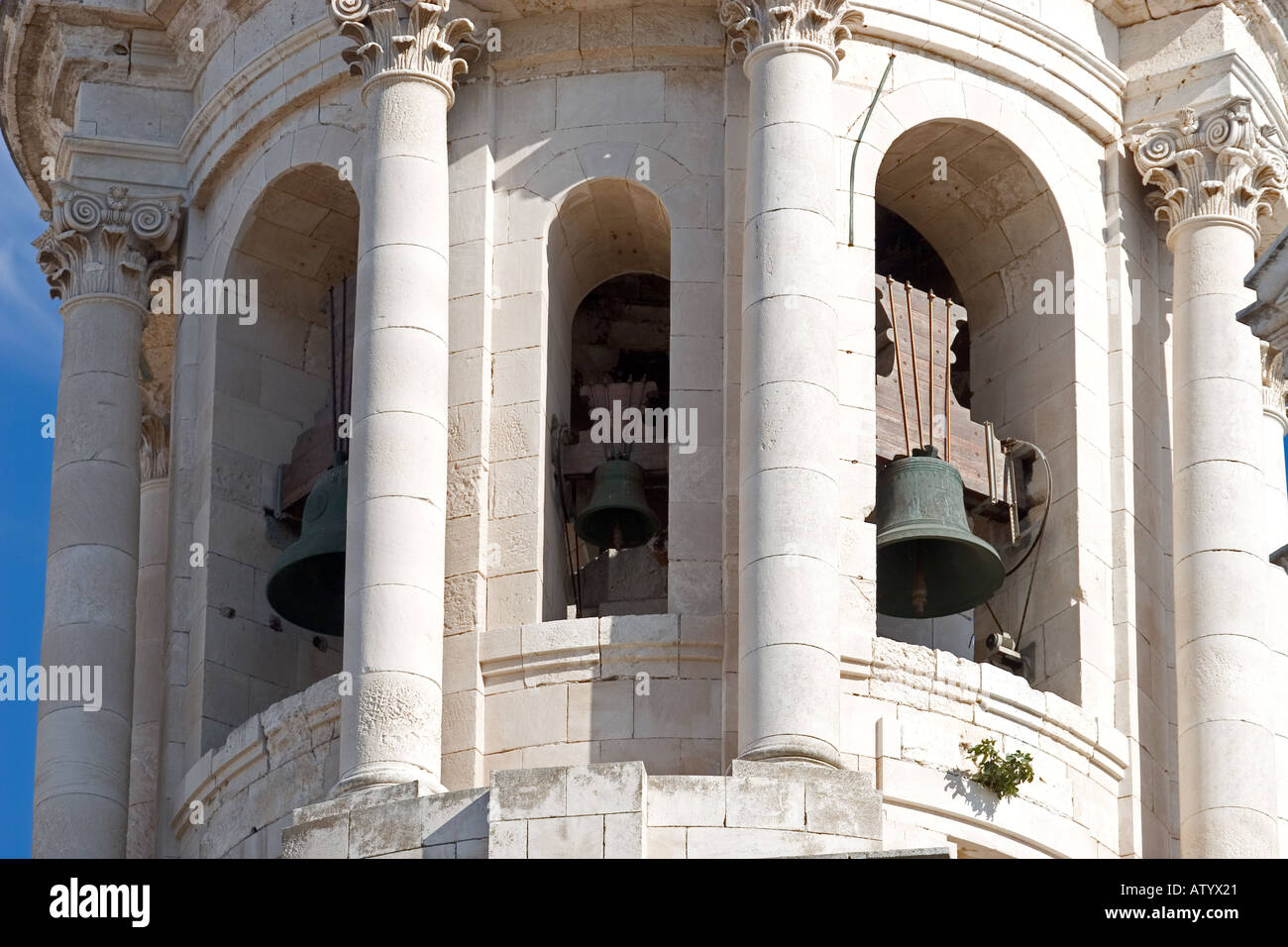 Bell Tower Catedral Nueva Cádiz Espagne Banque D'Images