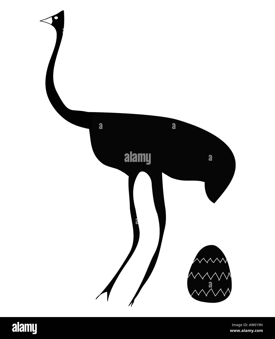 Grand oiseau - gros oeuf Banque D'Images