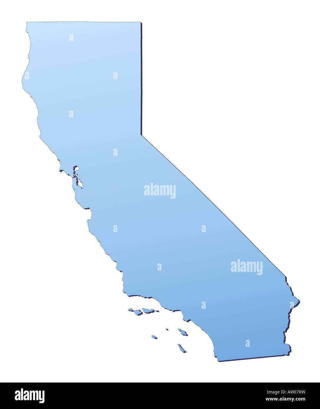 Carte de Californie Banque D'Images