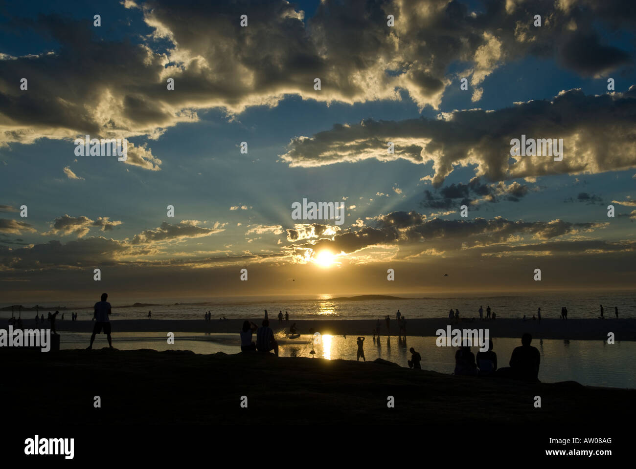 'La plage de Camps Bay Sunset' Banque D'Images