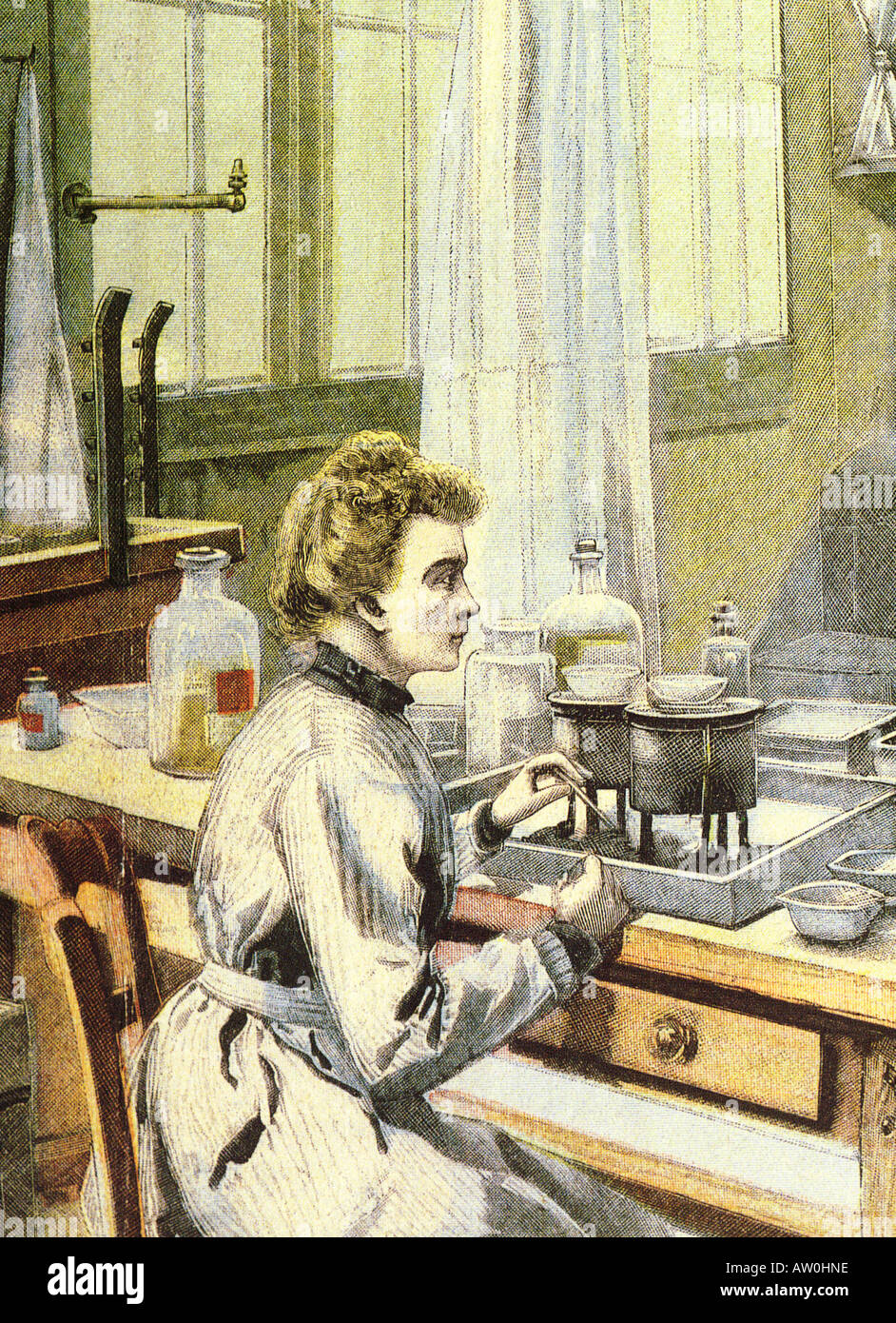 MARIE CURIE physicien français né polonais et prix Nobel de 1867 à 1934 qui ont été les travaux sur les rayons x Banque D'Images