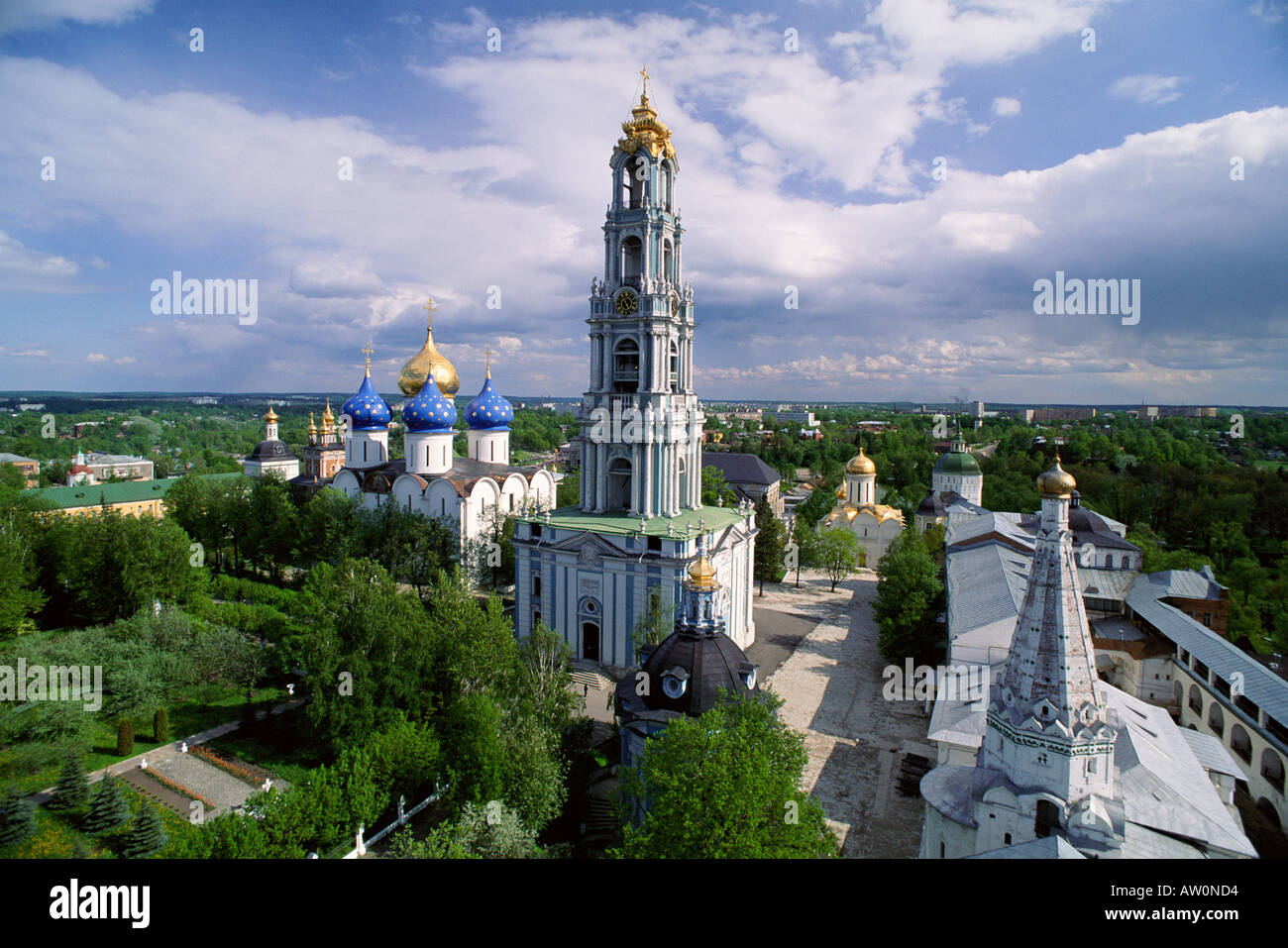 Cathédrale de l'Assomption, Trinity-St. Sergiy Larve, monastère à Sergiev Posad, UNESCO World Heritage Site, la Russie, l'Europe Banque D'Images