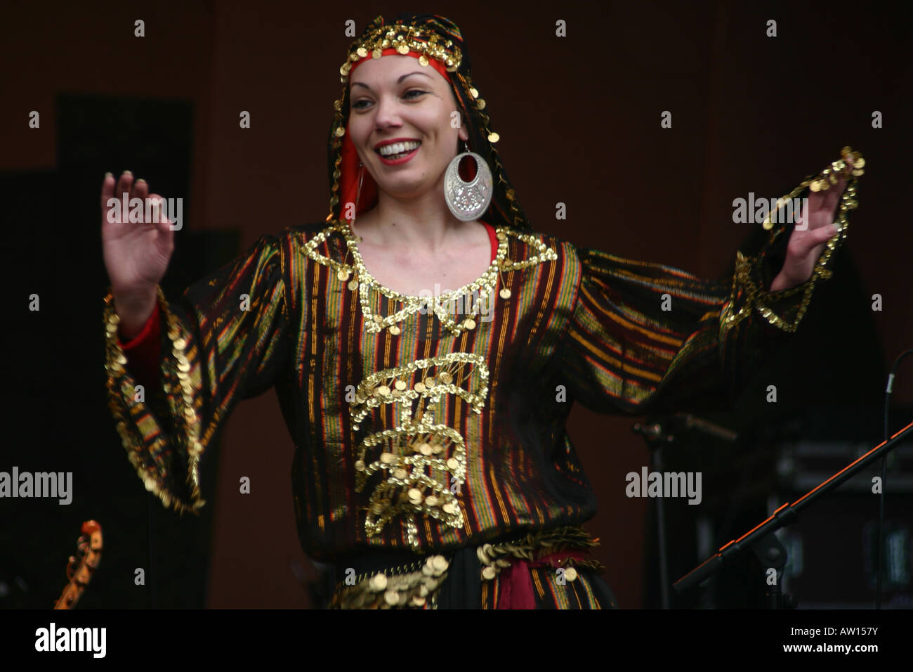 Maroc marocain 1er danseur uk afrique day event Banque D'Images