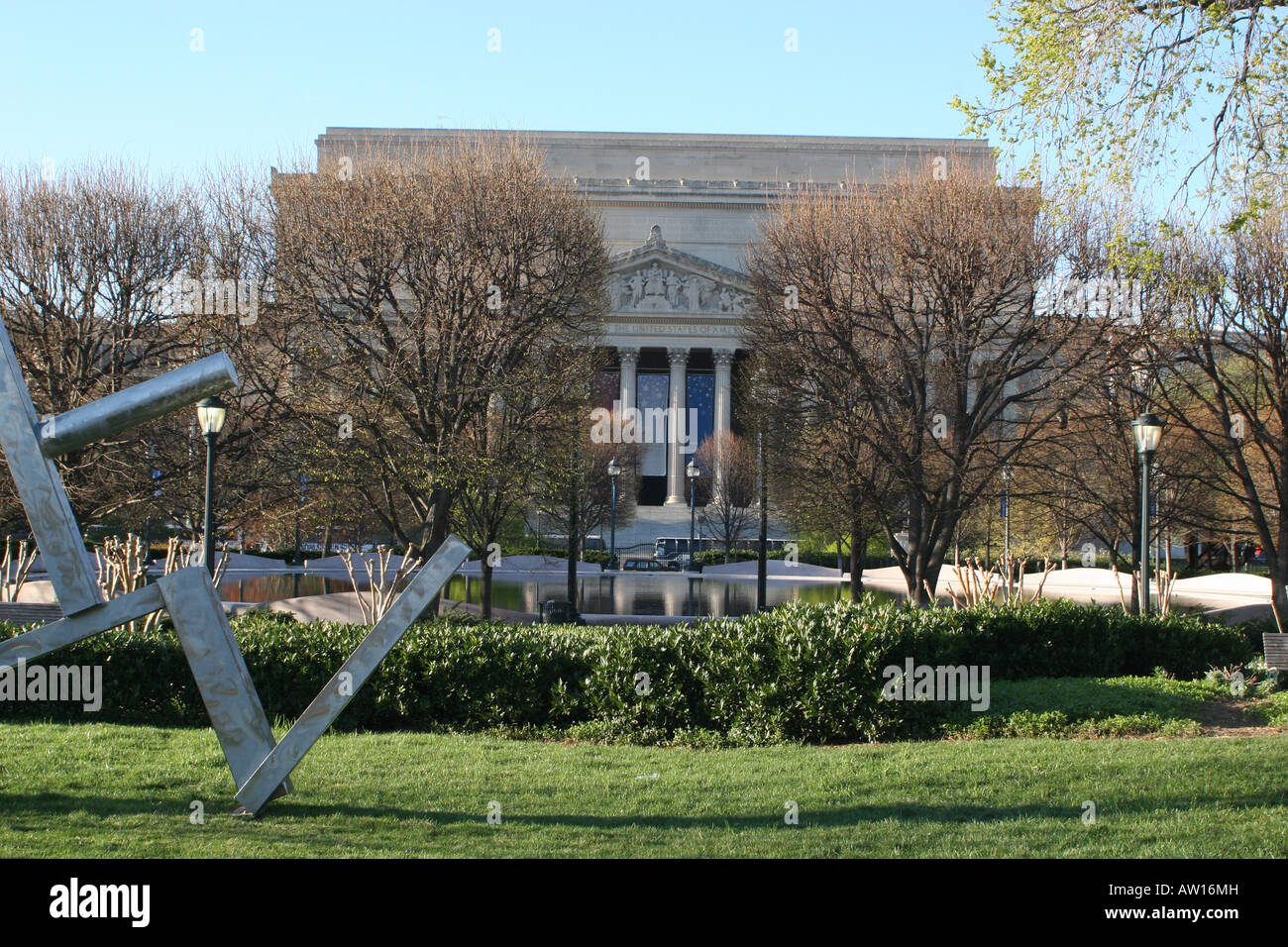 Cubi XXVI par David Smith à la National Gallery of Art Sculpture Garden Les Archives de l'Organisation des États-Unis d'Amérique dans le bac Banque D'Images