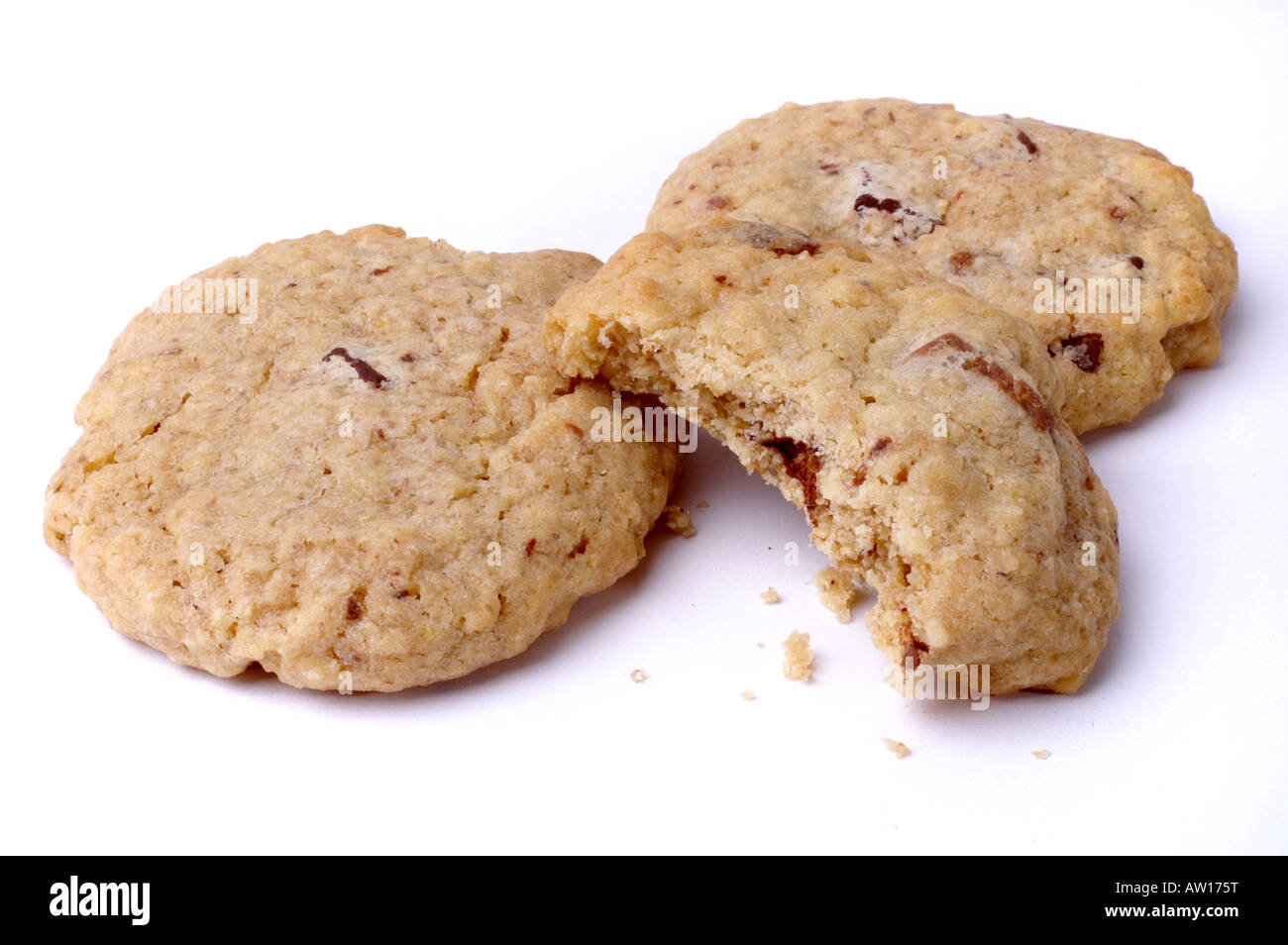 Close up of chocolate chip cookies Banque D'Images