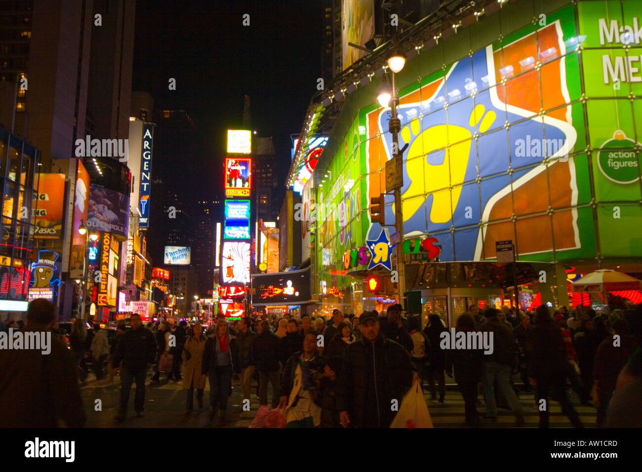 Times Square New York NY NYC USA la nuit JMH1930 Banque D'Images