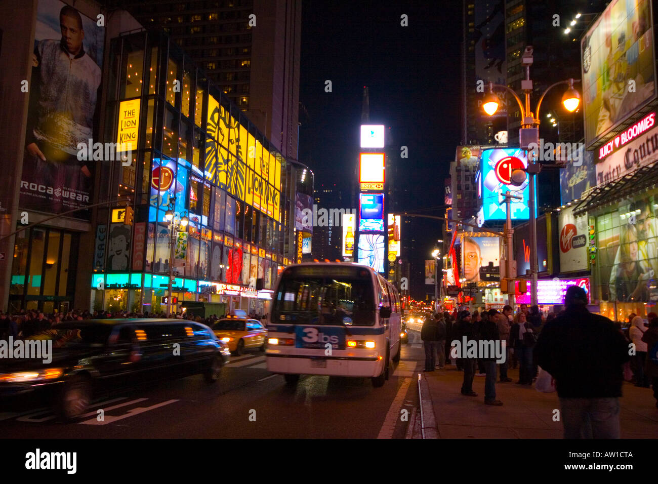 Times Square New York NY NYC USA la nuit JMH1939 Banque D'Images